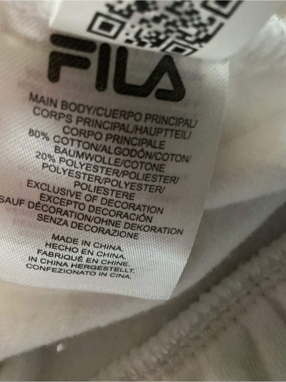 Fila women’s 1/4 zip pullover sweatshirt fleece warm cozy soft white size s - Picture 6 of 7